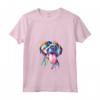 Donna Pitbull - Artistic Splash Art Animal Colorful Dog Breed Gift Maglietta con Collo a V - Unique Pitbull Gift Idea for Dog Lovers and Artists