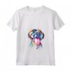 Donna Pitbull - Artistic Splash Art Animal Colorful Dog Breed Gift Maglietta con Collo a V - Unique Pitbull Gift Idea for Dog Lovers and Artists