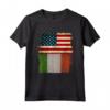 Bandiera Tricolore Italiana Americana Bandiera USA Maglietta - Metà Italiano Metà Americano - Regalo Ideale per Feste e Celebrazioni