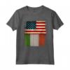 Bandiera Tricolore Italiana Americana Bandiera USA Maglietta - Metà Italiano Metà Americano - Regalo Ideale per Feste e Celebrazioni