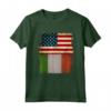 Bandiera Tricolore Italiana Americana Bandiera USA Maglietta - Metà Italiano Metà Americano - Regalo Ideale per Feste e Celebrazioni