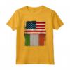 Bandiera Tricolore Italiana Americana Bandiera USA Maglietta - Metà Italiano Metà Americano - Regalo Ideale per Feste e Celebrazioni
