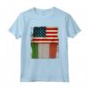 Bandiera Tricolore Italiana Americana Bandiera USA Maglietta - Metà Italiano Metà Americano - Regalo Ideale per Feste e Celebrazioni