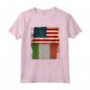 Bandiera Tricolore Italiana Americana Bandiera USA Maglietta - Metà Italiano Metà Americano - Regalo Ideale per Feste e Celebrazioni