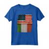 Bandiera Tricolore Italiana Americana Bandiera USA Maglietta - Metà Italiano Metà Americano - Regalo Ideale per Feste e Celebrazioni