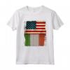 Bandiera Tricolore Italiana Americana Bandiera USA Maglietta - Metà Italiano Metà Americano - Regalo Ideale per Feste e Celebrazioni