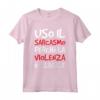 Magliette Uomo Divertenti - Maglietta Uso il Sarcasmo Violenza Illegale con Scritte Ironiche - Ideale Regalo Compleanno (Marca HapTiger)