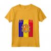Donna Bandiera Andorra Maglietta con Collo a V - Design Elegante per Mostrare Amore e Orgoglio - Acquista Online T-shirt Andorra
