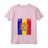 Donna Bandiera Andorra Maglietta con Collo a V - Design Elegante per Mostrare Amore e Orgoglio - Acquista Online T-shirt Andorra