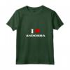 Donna Andorra I Love Andorra Maglietta con Collo a V - Souvenir HapTiger per Turisti e Sostenitori di Squadre Sportive