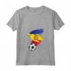 Donna Bandiera Calcio Andorra Maglietta con Collo a V - Mostra il tuo Supporto per la Squadra Nazionale - Forza Andorra!