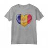 I Love Heart of Oak Andorra Flag - National Pride & Unity Maglietta - Cuore di Quercia - Ideale per Feste Nazionali e Eventi Culturali