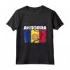 Bandiera Mappa Andorra - Maglietta Leggera con Design Unico - Ideale per Appassionati di Viaggi
