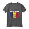 Bandiera Mappa Andorra - Maglietta Leggera con Design Unico - Ideale per Appassionati di Viaggi