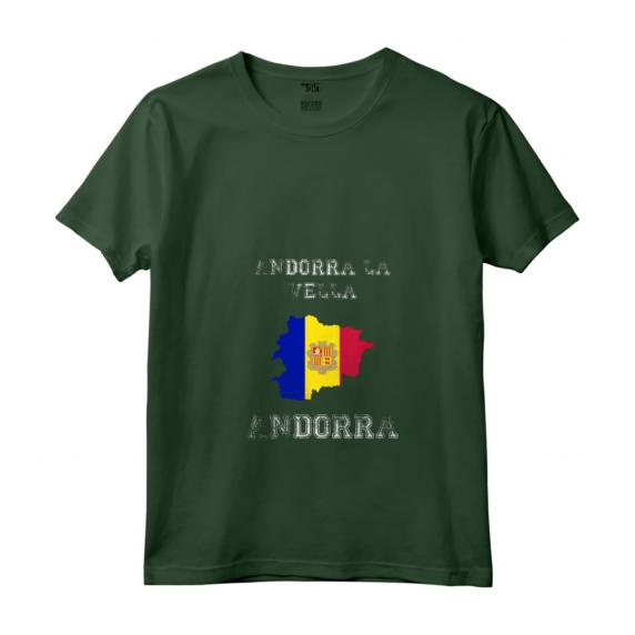 Donna Andorra la Vella Vintage Bandiera Andorra Mappa Design Maglietta - Ideale per uomini, donne e bambini ad Andorra