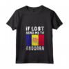 Donna Andorra Flag Souvenir - Maglietta con Collo a V 'Se perso mandami in Andorra' per Amanti di Andorra o come Souvenir