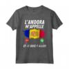 Bandiera Andorra Appelle et Je Dois Partir - Maglietta Drapeau de Andorra - Idee Cadeau Maillot pour Voyageurs