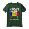 Bandiera Andorra Appelle et Je Dois Partir - Maglietta Drapeau de Andorra - Idee Cadeau Maillot pour Voyageurs