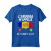 Bandiera Andorra Appelle et Je Dois Partir - Maglietta Drapeau de Andorra - Idee Cadeau Maillot pour Voyageurs