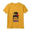 Donna Andorra - Maglietta Bandiera con Collo a V per Ragazza - Regalo Originale per la Mamma