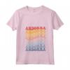 Donna Andorra Groovy Retro Andorra Maglietta con Collo a V - Design Vintage per gli Amanti di Andorra