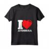 Donna Bandiera a Cuore I Love Andorra - Maglietta Vintage del Patriot Andorrano - Ideale per il Giorno dell'Indipendenza