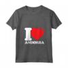 Donna Bandiera a Cuore I Love Andorra - Maglietta Vintage del Patriot Andorrano - Ideale per il Giorno dell'Indipendenza