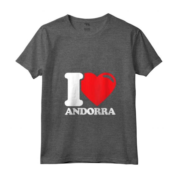 Donna Bandiera a Cuore I Love Andorra - Maglietta Vintage del Patriot Andorrano - Ideale per il Giorno dell'Indipendenza