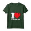 Donna Bandiera a Cuore I Love Andorra - Maglietta Vintage del Patriot Andorrano - Ideale per il Giorno dell'Indipendenza