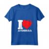 Donna Bandiera a Cuore I Love Andorra - Maglietta Vintage del Patriot Andorrano - Ideale per il Giorno dell'Indipendenza