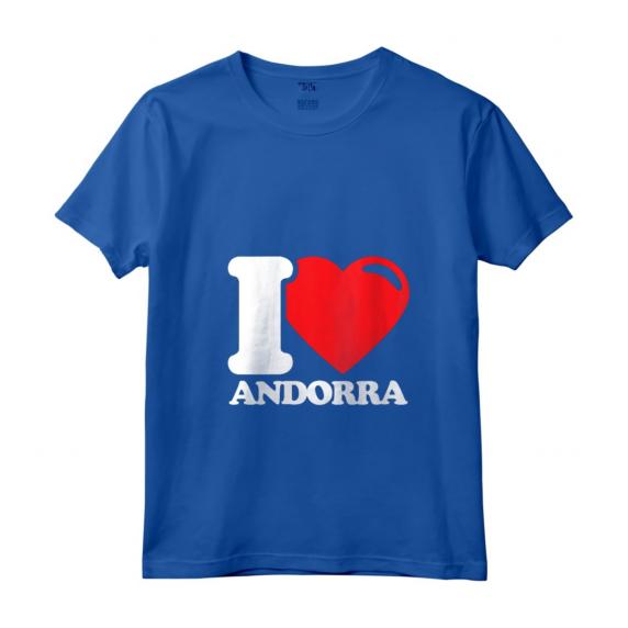 Donna Bandiera a Cuore I Love Andorra - Maglietta Vintage del Patriot Andorrano - Ideale per il Giorno dell'Indipendenza