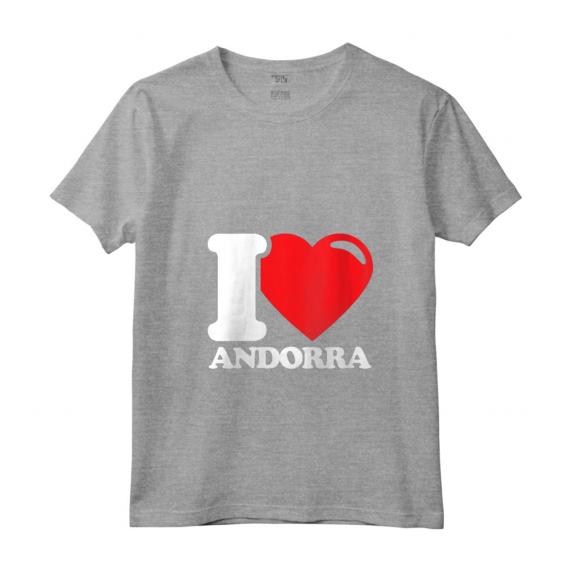 Donna Bandiera a Cuore I Love Andorra - Maglietta Vintage del Patriot Andorrano - Ideale per il Giorno dell'Indipendenza