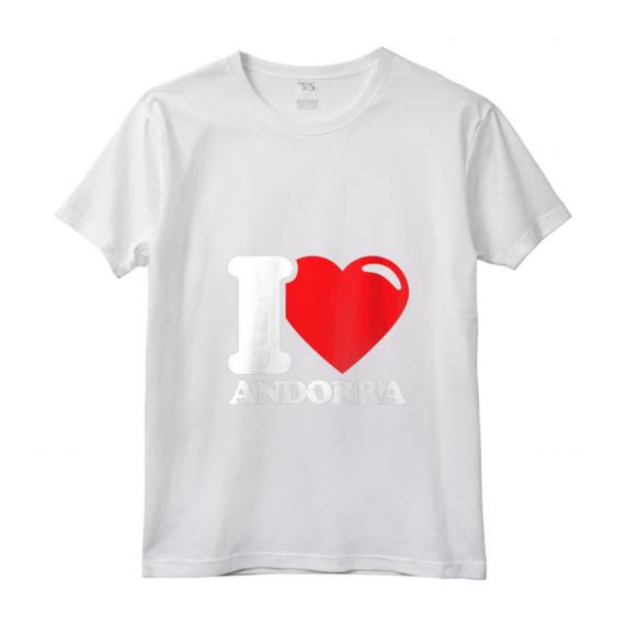 Donna Bandiera a Cuore I Love Andorra - Maglietta Vintage del Patriot Andorrano - Ideale per il Giorno dell'Indipendenza