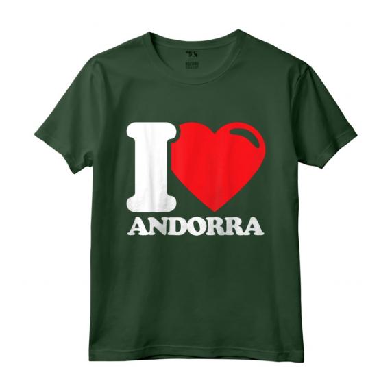 Bandiera a cuore I Love Andorra - Maglietta vintage per Patrioti di Andorra - Ideale per il Giorno dell'Indipendenza