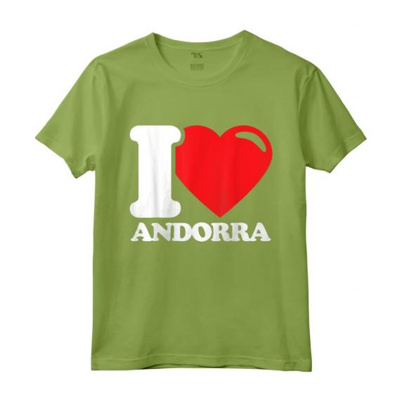 Bandiera a cuore I Love Andorra - Maglietta vintage per Patrioti di Andorra - Ideale per il Giorno dell'Indipendenza