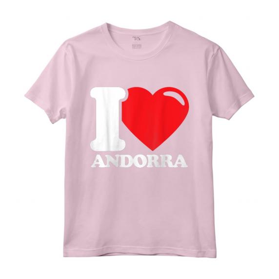 Bandiera a cuore I Love Andorra - Maglietta vintage per Patrioti di Andorra - Ideale per il Giorno dell'Indipendenza