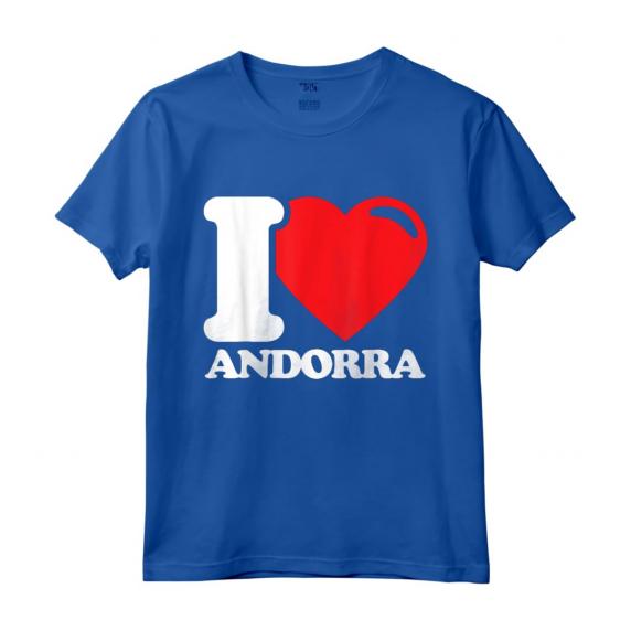 Bandiera a cuore I Love Andorra - Maglietta vintage per Patrioti di Andorra - Ideale per il Giorno dell'Indipendenza