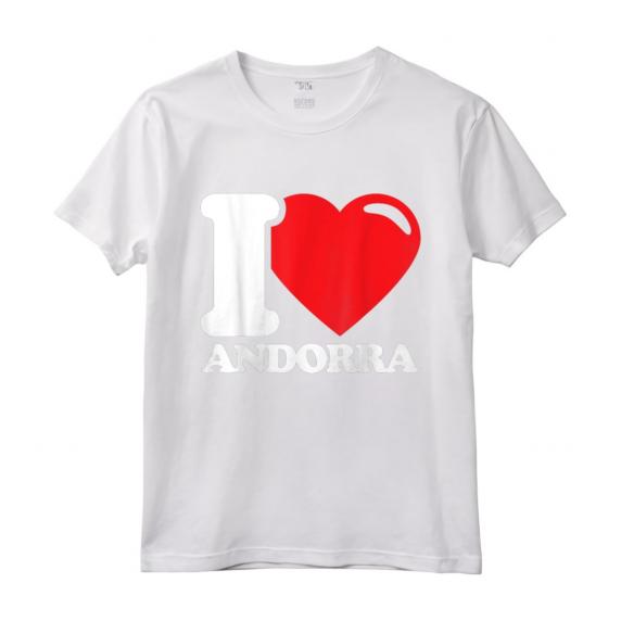 Bandiera a cuore I Love Andorra - Maglietta vintage per Patrioti di Andorra - Ideale per il Giorno dell'Indipendenza
