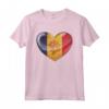 Cuore di Quercia - Emblema Bandiera Andorra Maglietta per l'Eredità Nazionale - Acquista Abbigliamento Patriottico Online