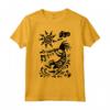 Native America Kokopelli con sole e nuvole - Maglietta Cultura Nativi Americani - Design Unico Disegnato a Mano