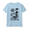 Native America Kokopelli con sole e nuvole - Maglietta Cultura Nativi Americani - Design Unico Disegnato a Mano