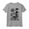 Native America Kokopelli con sole e nuvole - Maglietta Cultura Nativi Americani - Design Unico Disegnato a Mano