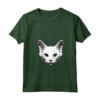 Donna Gatto d'Angora - Maglietta con Collo a V per Amanti dei Gatti HapTiger - Regalo Ideale per Proprietari di Gatti HapTiger