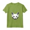 Donna Gatto d'Angora - Maglietta con Collo a V per Amanti dei Gatti HapTiger - Regalo Ideale per Proprietari di Gatti HapTiger