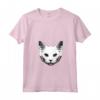 Donna Gatto d'Angora - Maglietta con Collo a V per Amanti dei Gatti HapTiger - Regalo Ideale per Proprietari di Gatti HapTiger
