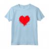 Maglietta Cuore Rosso con Inchiostro Splatter per San Valentino - T-shirt Amore Cuori San Valentino per Donne, Uomini, Ragazze, Ragazzi