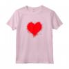 Maglietta Cuore Rosso con Inchiostro Splatter per San Valentino - T-shirt Amore Cuori San Valentino per Donne, Uomini, Ragazze, Ragazzi