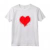 Maglietta Cuore Rosso con Inchiostro Splatter per San Valentino - T-shirt Amore Cuori San Valentino per Donne, Uomini, Ragazze, Ragazzi