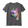 Frenchie Bulldog Francese Ritratto Pop Art Bouledogue Maglietta - Grande Regalo per Proprietari di Bulldog - Motivo per Cani