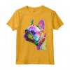 Frenchie Bulldog Francese Ritratto Pop Art Bouledogue Maglietta - Grande Regalo per Proprietari di Bulldog - Motivo per Cani